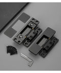 Invisible Concealed Hinge Set for Cabinets and Wardrobes with screws and tools, durable zinc alloy