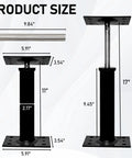 Diagram showing dimensions of Adjustable Jack Posts For Leveling 11 To 16 Inches, Built To Tackle Sagging Floors, 2 Pack