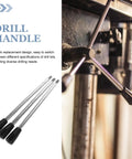 Three Piece M8 X 200 Millimeter Drill Press Handle Kit With Built Tough Phenolic Knobs And Ergonomic Crank For Bench Drill Machines Runs Smooth For Shop Work Essentials showing durable handles and drill setup.