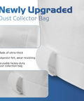 Close-up of Tough As Nails Dust Collector Bag Kit showcasing 21x31 inch 1 micron upper bag made of durable polyester felt.