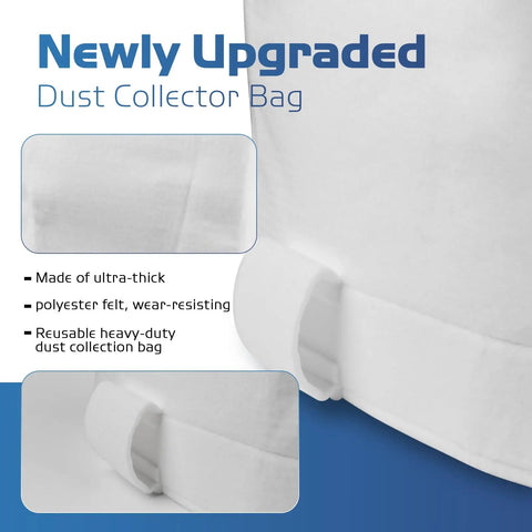 Close-up of Tough As Nails Dust Collector Bag Kit showcasing 21x31 inch 1 micron upper bag made of durable polyester felt.