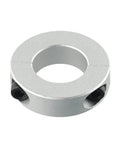 Heavy Duty 4 Pack Adjustable Shaft Collars Size 12 To 38mm ID Made From Carbon Steel With Zinc Plating, shown closed clamp