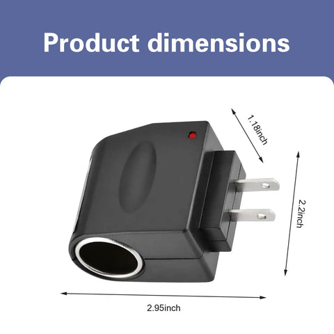 Image showing dimensions of Plug Right Into Your Wall With This Beefy AC To DC Power Converter Transformer adapter, measuring 2.95x1.18x2.2 inches.