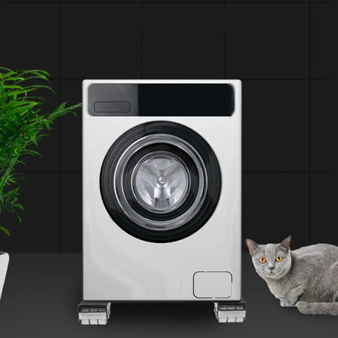 Premium Black Furniture Movers With Wheels And Heavy Duty Stainless Steel Sliders For Easy Washing Machine Relocation and Appliance Mobility Plus Sofa Lifting Kit under a washing machine.