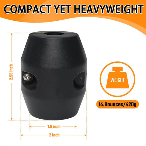 Universal Pull Down Faucet Hose Weight Ball For Kitchen Sink Sprayers And Bathroom Basins Heavy Duty Gravity Replacement, 2.55" size, black material