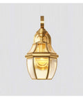 Retro Copper Wall Sconce Top Shelf All Metal Casting Dry Rated For Bedrooms Hallways And Porches, elegant glass lamp design.