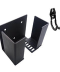 Adjustable EV Charger Wall Mount Bracket With Steel Cable Hook And Secure Grip Design showing a heavy duty steel holder for J1772 cords.