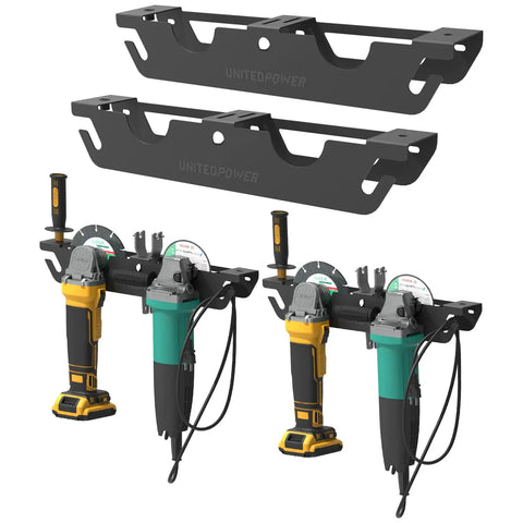 4 Bay Angle Grinder Holder Rack With Cord Hanger Wall Mount For Grinders And Polishers Space Saving Garage Shop Gear Organizer
