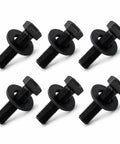 Six Sets Blade Bolts And Belleville Washer Kit For Mower Blade Replacement, 12 Pieces Total, Great Value Replacement For Toro Exmark TimeMaster Recycler, 7/16-20 Thread, six black bolts and washers