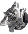 Keep Your Engine Cool And Running Smooth With This Badass Water Pump Kit Engineered For A Precise Fit On 1 Point 8 Liter L4 Motors 98 Through 08 Toyota Corolla Matrix Celica Vibe Prizm MR2 close-up of shiny aluminum water pump