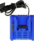 Blue 24V Lithium Ion Battery Charger For Cordless Tools Quick 30 To 60 Minute Charge Lightweight Under 1.2 Pounds