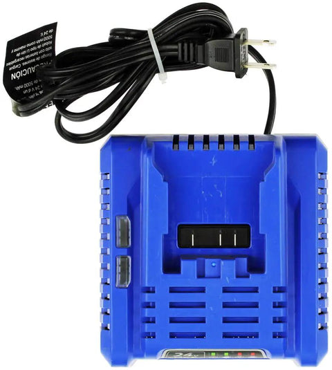 Blue 24V Lithium Ion Battery Charger For Cordless Tools Quick 30 To 60 Minute Charge Lightweight Under 1.2 Pounds