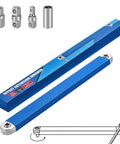 Offset Extension Wrench Set With 15 Inch Reach, Impact Ready Socket Wrench Kit Includes Quarter Inch, Three Eighths Inch, And Half Inch Square Drive Adapters