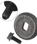 Ultra Durable Miter Saw Blade Clamp Kit With Outer Flange And Bolt Replacement showing metal flange and bolt details