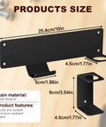 Floor Jack Stand Wall Mount For Hydraulic Trolley Jacks Heavy Duty Wall Storage Brackets Organizer Universal Wall Rack Holder For Cars Trailers And Garage Tools Essentials, dimensions shown