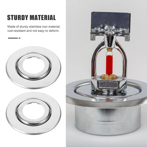 Score Some Style Points By Installing These Stainless Steel Fire Sprinkler Escutcheon Covers 10 Pack Recessed Decorative Caps In Three Quarter Inch Size snug fit not easy to deform.