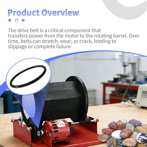 A-R1 Drive Belt Replacement For Rotary Rock Tumbler Compatible With A-R1 A-R2 A-R6 A-R12 And Model B shown on machine