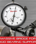 Dial Indicator With Jewel Bearings And Lug On Center Back, White Face, 0 To.125 Inch Range, Balanced Dial With.0005 Inch Graduation