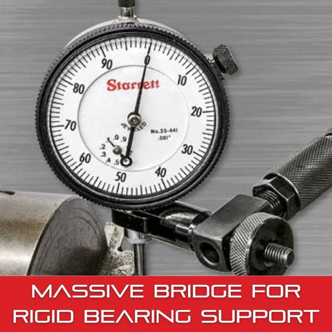 Dial Indicator With Jewel Bearings And Lug On Center Back, White Face, 0 To.125 Inch Range, Balanced Dial With.0005 Inch Graduation