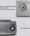 Top Shelf 4000 G Commercial Coffee Roaster Machine With Automatic Timing And Non Stick Drum, fan cooling device and inner cylinder design.