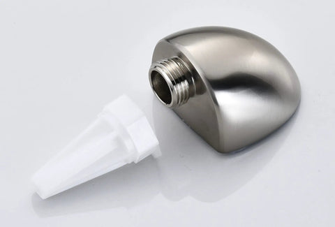 Stainless 90 Degree Wall Elbow For Handheld Shower Mount, Built To Last Metal Construction with visible inlet and outlet fittings