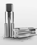 Five Piece NPT Pipe Tap Set For Clean Accurate Threads Carbon Steel Taps In One Eighth Inch To Three Quarter Inch With Durable Plastic
