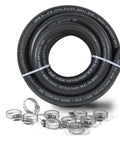 Beefed Up Half Inch Transmission Oil Cooler Hose For High Pressure Power Steering Lines, 20 Feet Long With Clamps, 8mm ID And 14mm OD
