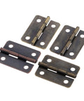 Antique Cabinet Hinges Set Of 10 Pcs Vintage Furniture Hardware showing 25x18mm decorative metal hinges for cabinets and boxes.