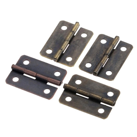 10 Pack Antique Cabinet Hinges For Vintage Boxes And Cabinets Decorative 25x18mm Hardware Easy Screw Install Retro Vibe Rustic Classic Style