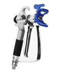 Top Tier Airless Spray Gun Compatible With Graco Paint Sprayers Featuring 517 Tip Nozzle Guard 3600 Psi Rating And Smooth As Butter Four Finger Trigger Ace Applicator close-up view with ergonomic handle.
