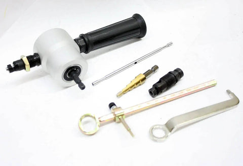 Double Head Sheet Metal Nibbler Drill Attachment For Straight And Curve Cutting, includes accessories, burr free edge tool