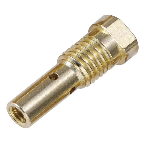 Durable brass nozzle from the Premium 60-Piece MIG Torch Gun Consumable Kit For Amico Welding Machines, ideal for MIG-160 180 200 models.