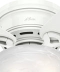 Close-up of Conroy Indoor Low Profile Ceiling Fan With LED Light And Pull Chain Control 42 Inch Snow White Finish
