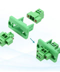 Bulletproof Screw Terminal Block 12 Pin Connector 3.5MM Pitch Wiring Set For 24 To 12 AWG Cable With Tin Plated Brass Contacts, green connectors.