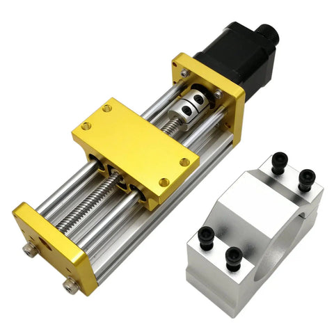 CNC Z Axis Sliding Table Kit With Nema17 Stepper Motor, 52mm Spindle Fixture, T8 Stainless Lead Screw, Copper Anti Backlash Nut