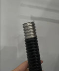 Heavy Duty Flexible Metal Conduit Corrugated Electrical Hose With Pvc Coated Wire Protection Tube One Hundred Meter Roll close-up of metal and PVC parts.