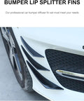 Sleek 6 Piece Rubber Front Bumper Canards And Splitter Fin Wings For Nissan Murano 2015-2023 Super Durable Anti Scratch Upgrade Kit For That Fresh Ride Look, black rubber front bumper fins on white Nissan Murano