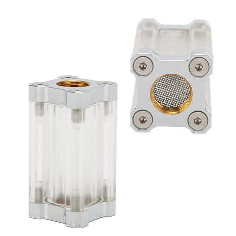 Check out this slick EABCHAML 40 Mesh Inline Water Cooling Filter with brass and acrylic body, G1/4 threads.