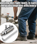 Plumber using Pro Grade Heavy Duty Pipe Extractor Tool For Half Inch, Three Quarter Inch And One Inch Pipes in workshop