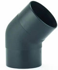 Smooth Your Dust Collection Game With This Premium 4 Inch 45 Degree Elbow Fitting, durable black plastic for woodworking shops.