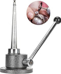 No Sweat Ring Resizing Tool, Heavy Duty Iron Ring Stretcher and Reducer with size chart for precision jewelry adjustments.