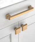 5 Pack 5 Inch Gold Cabinet Handles Champagne Bronze Kitchen Cabinet Pulls For Cupboard And Drawer Rust Proof Solid Metal Hardware Set
