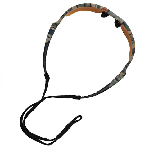 Hardcore Camo Frame Safety Glasses With Bronze Tint Contrast Lenses featuring a flexible wrap-around design and adjustable strap.