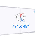 Pro Grade Wall Mounted Magnetic Whiteboard 72 By 48 Inches With Aluminum Frame Foldable Marker Board And Long Pen Tray