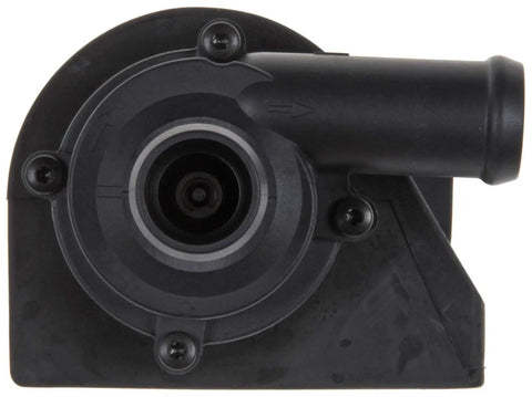 Straight Swap Electric Engine Water Pump With Tight Gasket Seals For Zero Leak Issues And No Sweat Installation features a black body with inlet.