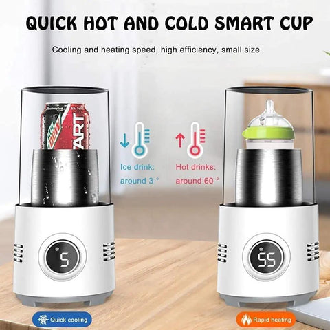 Game Changing Electric Cup Warmer And Smart Beverage Heater With Rapid Temp Control Smooth Mug Chiller And Desk Must Have, showing drink heater for hot and cold beverages.