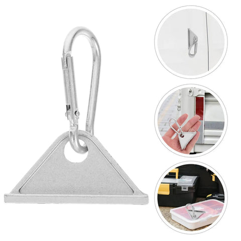 Top Notch Silver Aluminum Triangle Sliding Hooks For T Slot Tracks showcased, highlighting metal durability and versatility in use.