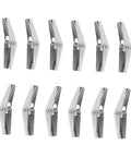 12 Pack Galvanized Iron Toggle Bolt Wings Drywall Anchors Kit For Heavy Duty Wall Mounts Studless Installations Strong Toggle Anchors With Wing Nuts For Quick Secure Holds displayed in rows with silver finish