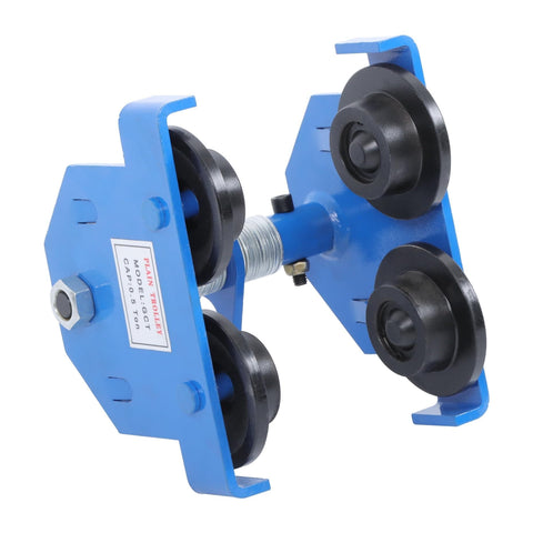 I-Beam Trolley 1100 Pound Capacity With Double Wheel Track Roller For I-Beam Flange Width 55 To 200 Millimeter Alloy Steel Construction