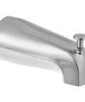 Slide On Chrome Bath Tub Diverter Spout With Zinc Body For Easy Slip On Installation 5-3/8 Inch Length Universal 1/2 Inch Copper Pipe Fit
